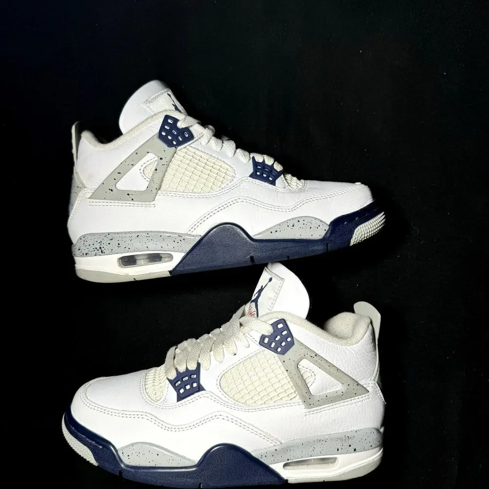 Size 4.5 - Nike Air Jordan 4 Retro Midnight Navy Men's Shoes
